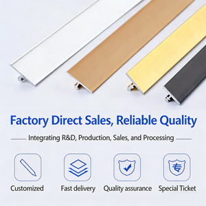 Perfil de Aluminio Premium en Forma de T para Bordes de Azulejos, Tira Decorativa Dorada para Pisos, Tira de Transición Metálica en Forma de T |   Material de Construcción - Product Image 5