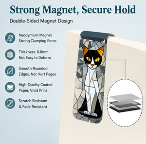 Set di Segnalibri Magnetici Carini a Forma di <span class=keywords><strong>Gatto</strong></span>, Fiore e Nuvola con Versetti Biblici, Segnalibri Economici per Lettori e Studenti, Regalo per la Lettura - Product Image 3