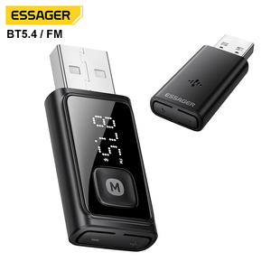 Essager ES-BT17 rảnh tay Auto USB không dây BT 5.4 FM Transmitter âm nhạc âm thanh Receiver Adapter cho xe hơi - Product Image 1
