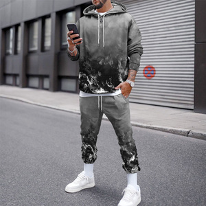 Felpa con cappuccio stampata da uomo in due pezzi con cappuccio in due pezzi - Product Image 2