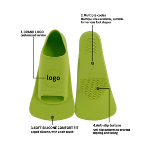 Pinne da Nuoto Complete a Punta Aperta in Silicone Eco-Friendly, Comode e Morbide per Allenamento e Nuoto in Piscina - Product Image 2
