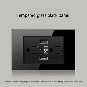 Enchufe de Pared Tipo 118 para Estados Unidos/Australia con Carga Rápida USB, Interruptor Eléctrico de Pared con Cable Negro USB Tipo C - Product Image 2