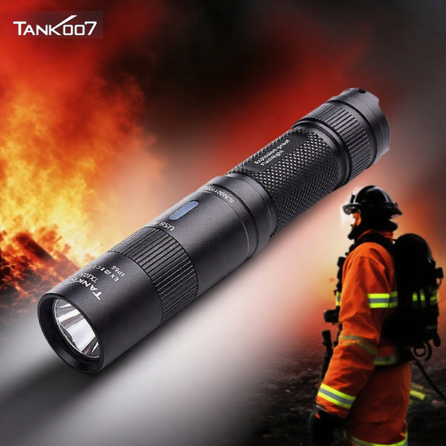 Tank007 Explosion Proof Helmet Flashlight LED Powerful Torchlight Rechargeable Emergency Firefighting Explosion Proof Flashlight