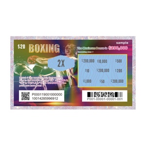 Impression de cartes de jeu de loterie en ligne internationales avec logo personnalisé et design anti-contrefaçon, billets de loterie à gratter numériques - Product Image 3