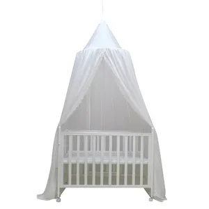 Trẻ em giường tán muỗi Net trắng hồng voan ren TRIM côn trùng chống muỗi rèm cửa dệt kim kỹ thuật Bé Giường tán