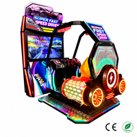 Simulateur de conduite HD 55 pouces, machine de jeu de course automobile d'arcade à monnayeur, jeu de course automobile rapide, divertissement intérieur
