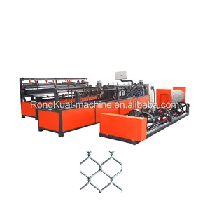 Low price automatic single diamond chain link iron wire mesh fence panel making machine safety fence