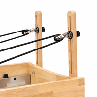 Reformer de Pilates en bois de chêne robuste pour usage commercial, avec résistance réglable, certifié CE, machine d'entraînement pour studio de gym