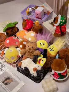 Mini Soft Toys Bulk Toys Cartoon Cute Small Stuffed Animal Keychain Various Animals Soft Toys Bulk Gift