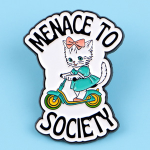 Venta al por mayor de fábrica: Nuevo broche de gato de dibujos animados, lindo pin de metal de mascota, pin de esmalte suave personalizado - Product Image 2