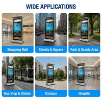 Kiosco Digital Inteligente para Exteriores Personalizado, Pantalla de Señalización Digital Legible Bajo la Luz Solar, Resistente al Agua IP65, Funcionamiento 24/7