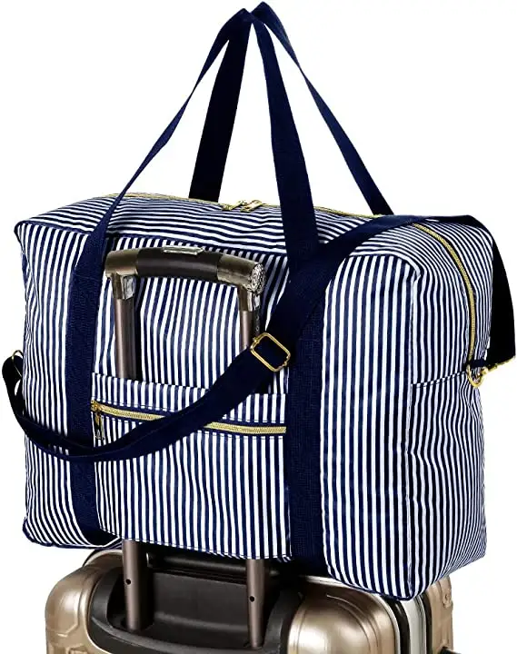 60L alta qualidade Duffle Canvas Weekend Sport Bag para viagem para homens com compartimento de sapato