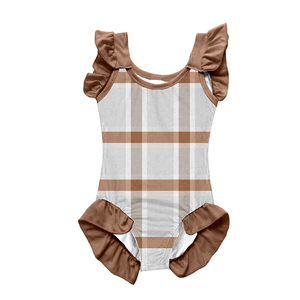 Barboteuse sans manches en soie de lait pour bébé, motif géométrique, combinaison pour tout-petit, OEM ODM personnalisée, longueur cuisse, nouveau-né, été - Product Image 4