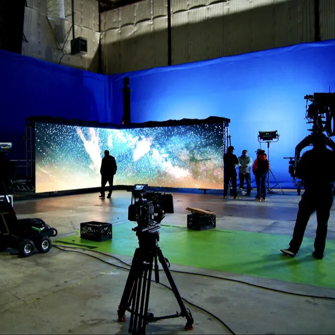 Estúdios de filmes de 7680hz, 3d immersivo, curvo, p1.95 p3.12 p2.6 p3.91, led, parede de vídeo, produção virtual xr, tela de led