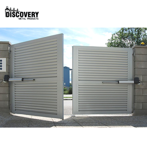 Portes d'allée télécommandées pour portes principales en métal ornemental pour maisons modernes prix bon marché porte battante double en aluminium - Product Image 6