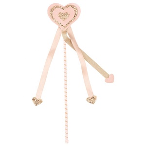 Varitas de Hada Princesa para Niñas, Varita Mágica de Cuero PU Rosa, Artículos para Fiestas de Cumpleaños, Accesorios Brillantes para Fiestas de Hadas - Product Image 1
