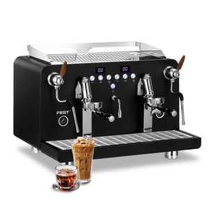 Cafetera Semiautomática Profesional de Acero Inoxidable de 2 9 Bares para Baristas, Cafetera Espresso Comercial para Cafetería RC-S2198H - Product Image 1