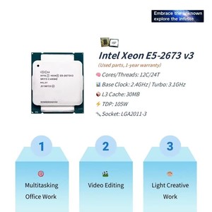 PANDL X99-P4 <span class=keywords><strong>M</strong></span>-ATX NUOVO Set Combinato Scheda Madre con Intel Xeon E5 2673 V3, RAM DDR4 ECC, Kit Scheda Madre X99 2673v3 - Product Image 3