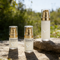Flacon pompe sans air PP à fonctionnement fluide 5ml 10ml 15ml pour crème, lotion, lotion pour les yeux, nettoyant visage, emballage cosmétique