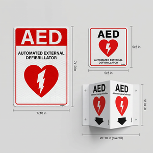 Segnali Riflettenti Personalizzati di Avvertimento AED - Product Image 1