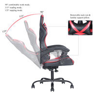 Chaise de bureau ergonomique de jeu moderne Marvel, chaise de jeu inclinable Razer pour joueur avec appui-tête lombaire