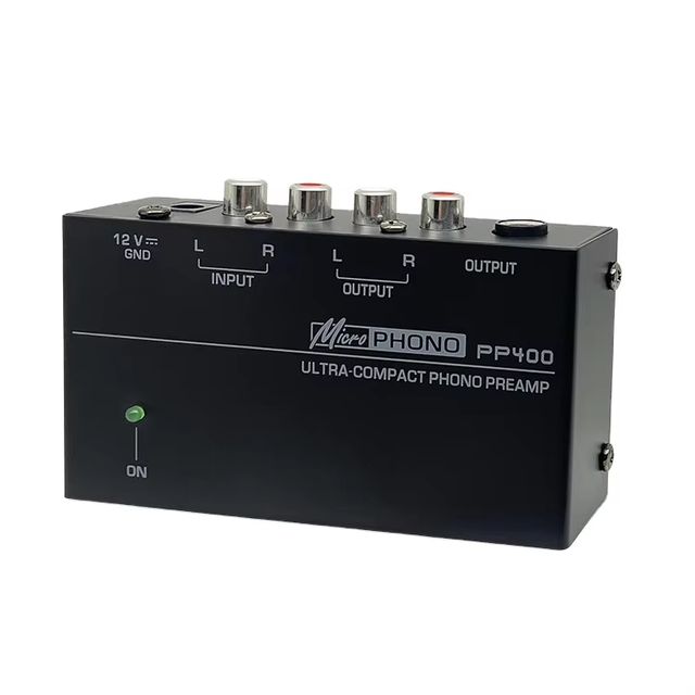 PP400 Phono Preamp Vinyl Machine Turntable Preamplifier with Headphone Signal Amplifier Electronic Components