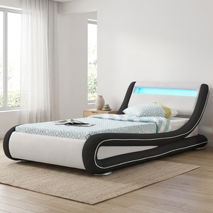 Letto contenitore Willsoon dal design moderno, imbottito in pelle, con struttura king size per hotel e uso domestico, letto smart con luci LED, disponibile nelle misure queen e full size - Product Image 4