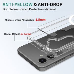 Cover Trasparente in PC Acrilico TPU con Magneti per Ricarica Wireless per Samsung Galaxy S24 S25 - Product Image 5