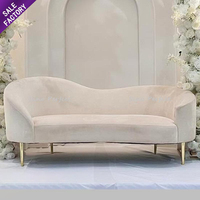 Ensemble de Meubles de Mariage en Acier Inoxydable pour Hôtel et Événement, Canapés et Banc Nuptiaux 2 Places pour Mariés