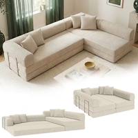 Schlafsofa Modulares Sofa Konvertierbares Lounge-Möbel Apartment Wohnzimmer Vakuumverpacktes Komprimiertes Sofa