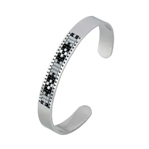 Accessori per gioielli Non appannati gioielli bracciale rigido personalizzato in acciaio inossidabile placcato oro 18 carati con perline Miyuki