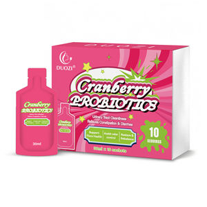 Desain OEM/ODM <span class=keywords><strong>Sachet</strong></span> Cair Probiotik Cranberry untuk Wanita, Kesehatan Saluran Kemih dan Kesehatan Pencernaan - Product Image 1