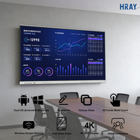 Pantalla Interactiva Inteligente HRAY de 55 Pulgadas 4K para Conferencias, Capacitación en Oficina, Reuniones en Línea, Compatible con Transmisión Inalámbrica de Pantalla, OEM, ODM
