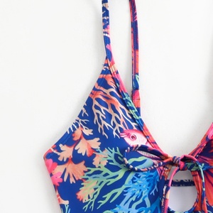 Maillot de bain rétro 2 pièces pour femme OUTPACE – Soutien-gorge push-up et bas de créateur en Spandex/Nylon – Grande taille – Offre spéciale - Product Image 2