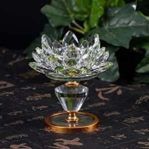 Portalámparas de mantequilla de loto de cristal creativo de alta calidad, portavelas de cristal para el hogar, decoración, portalámparas <span class=keywords><strong>Fogon</strong></span> - Product Image 4