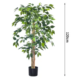 Hot Sale Plastic Banyan Tree Ficus Leaves Home Garden Decor Bonsai Ficus Trees Top Quality Wholesale Artificial Plants