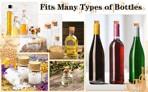 Tappo per Bottiglia in Sughero Affusolato in Legno, Chiusura Liscia per Vino, Barattoli, Tappi per <span class=keywords><strong>Candele</strong></span> e Artigianato - Product Image 3