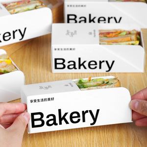 Diskon besar kotak anjing panas Sandwich ramah lingkungan 14*6.5*5 cm kertas karton tahan minyak untuk makanan cepat dibawa pulang Restoran grosir - Product Image 2