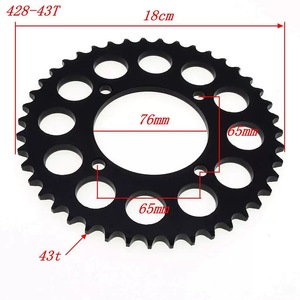 Pignon arrière universel pour moto tout-terrain, 428-43 dents, diamètre intérieur 76 mm, pièces de modification - Product Image 6