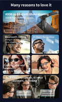 Lunettes de caméra HD 8.0MP, interprétations simultanées de traduction linguistique en temps réel, lunettes intelligentes à réduction de bruit à double micro