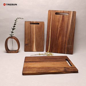 Tabla de cortar de madera de acacia negra personalizada, cuadrada, grande y gruesa, para venta al por mayor de artículos de cocina - Product Image 4