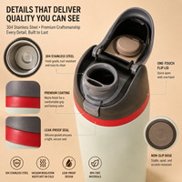 Botella de Agua de Acero Inoxidable 304 Aislada con Doble Tapa para Bebidas, Estilo Owaal, 24 oz, Termo, Botella de Agua, Logotipo Personalizado, Venta al por Mayor