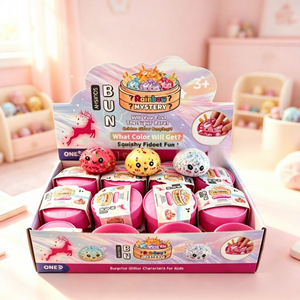 Mogo Rainbow Glitter Christmas Silicone Steamed Bun Squeeze Toy Stress-Relief Steamer Basket Simulation Slow-Rebound Fun for - Product Image 1