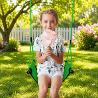Siège de balançoire de sécurité pour enfants Ropecube - Hauteur réglable, balançoire d'intérieur/extérieur avec ceinture de sécurité pour jardin