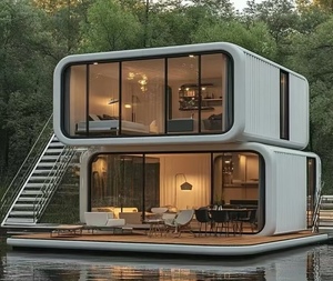 Rumah Kabin Apel Modern Dua Lapis, Rumah Modular Prefabrikasi Mewah, Pod Kabin Apel - Product Image 4