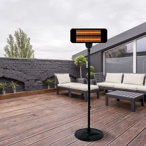 Termostato ajustable de 2000W para exteriores, calentador de patio eléctrico de pie por infrarrojos