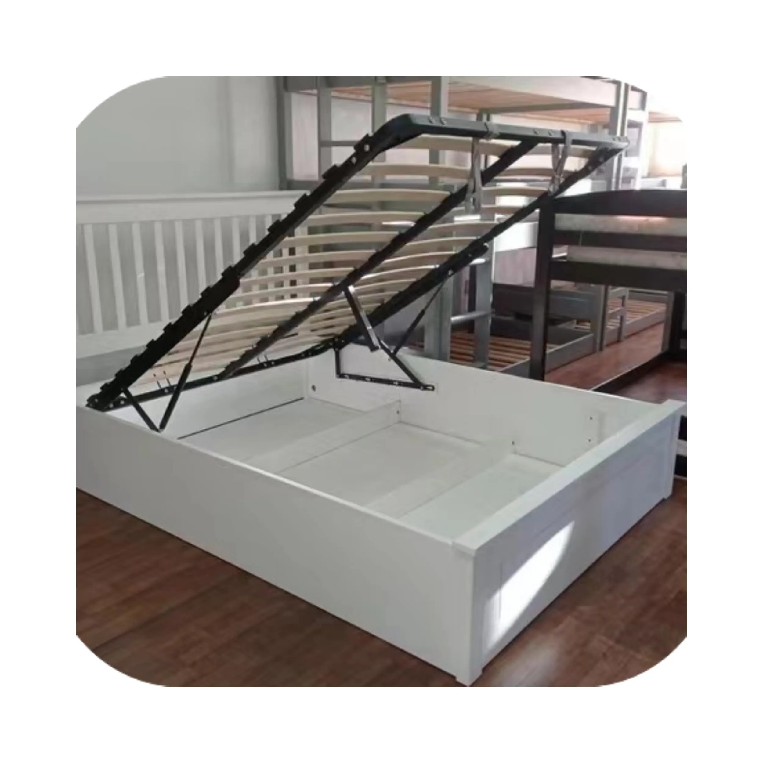 Bestseller Dubbele Queen Size Bedframe Met Houten Latten Slaapkamermeubilair