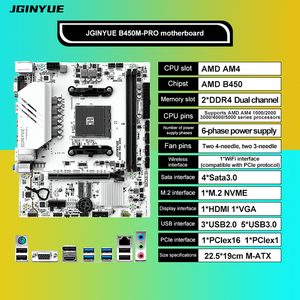 JGINYUE B450M PRO DDR4 Desktop-Motherboard-Unterstützung AM4-Prozessoren Gaming PC Motherboard Double Memory - Product Image 2