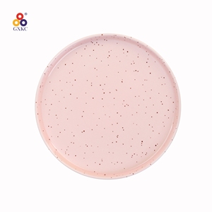 Glassa nordica di colore rosa Set di <span class=keywords><strong>12</strong></span> <span class=keywords><strong>pezzi</strong></span> di <span class=keywords><strong>piatti</strong></span> in porcellana ceramica cinese Set piatto di Pasta con flangia diritta con sesamo - Product Image 3