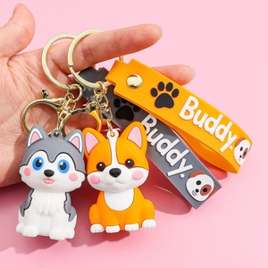 Nuevo Llavero de Goma Suave de PVC en 3D con 6 Estilos, Anillo para Llaves de Coche, Figura Colgante de Anime de Perro Popular - Product Image 4